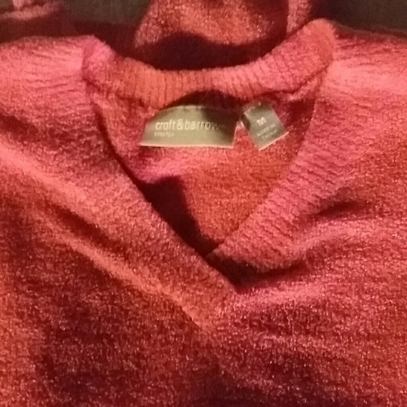 Croft & Barrow fuzzy coral sweater