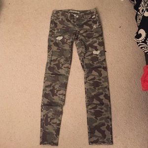 Distressed Camo Pants