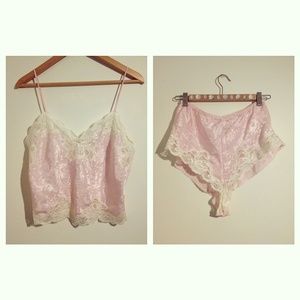 1 Day SALE Valentine pastel pink lingerie teddie