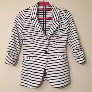 Charlotte Russe Jackets & Coats - Charlotte Russe Ponte Knit Striped Blazer Size S Charlotte Russe Jackets & Coats - Charlotte Russe Ponte Knit Striped Blazer Size S