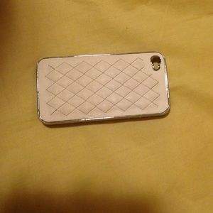 White plush iPhone 4 case