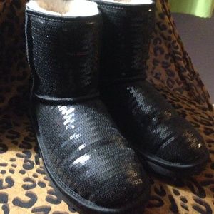 Black sequin Uggs