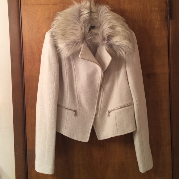 Ann Taylor Faux Fur Collar jacket