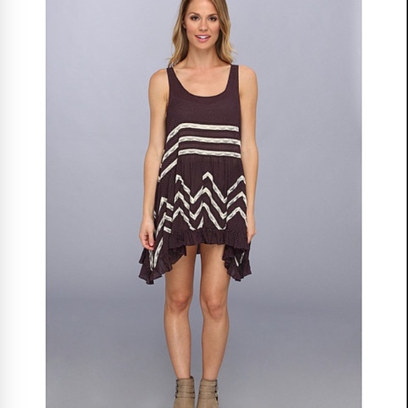 Free people voile and lace trapeze slip
