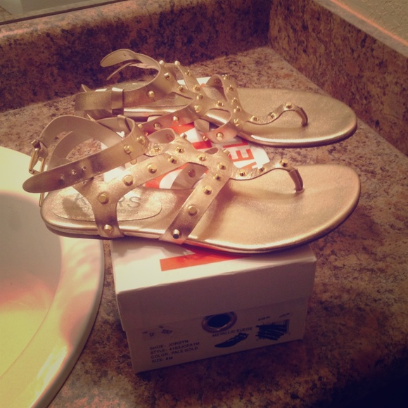 KORS Michael Kors Shoes - Kors Michael Kors gold gladiator sandals