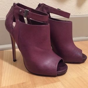Shoemint Shoes - Shoemint "Leila" Purple Peel Toe Booties Size 6.5 Shoemint Shoes - Shoemint "Leila" Purple Peel Toe Booties Size 6.5