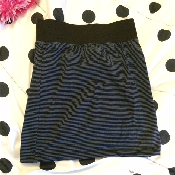 Black and blue striped skirt. - Picture 1 of 1