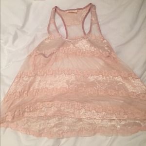 pink/ flower printed tank