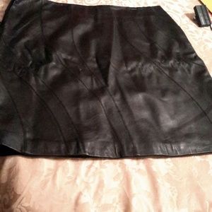 Genuine  100% leather mini skirt.