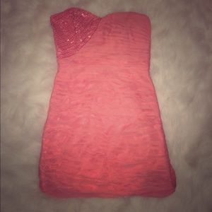 Marciano 100% Silk Coral Dress size S