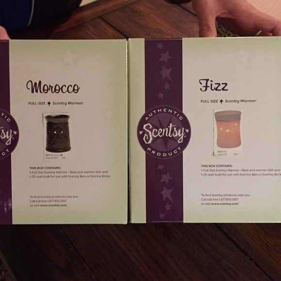 Scentsy Full size warmers Morocco & Fizz