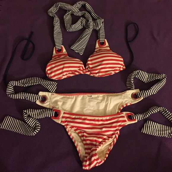 Red swim suit!