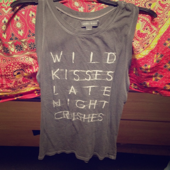 Kendall and Kylie muscle tee with cutouts