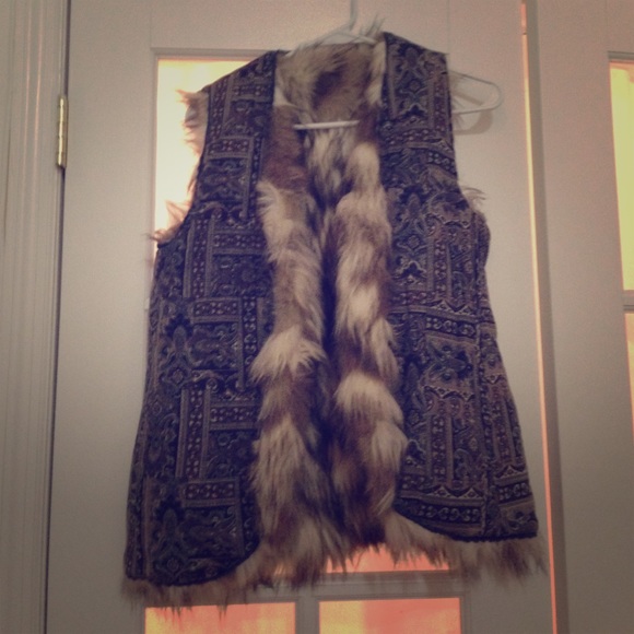 Free people reversible fur vest