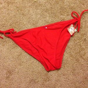 Red OP bathing suit bottom.