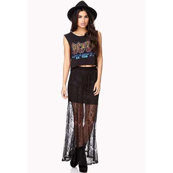 Ornate Lace Maxi Skirt