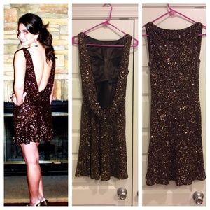 Sequined Low Back Dress