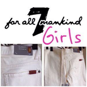Girls Slimmy white jeans