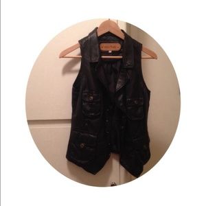Faux Leather Vest