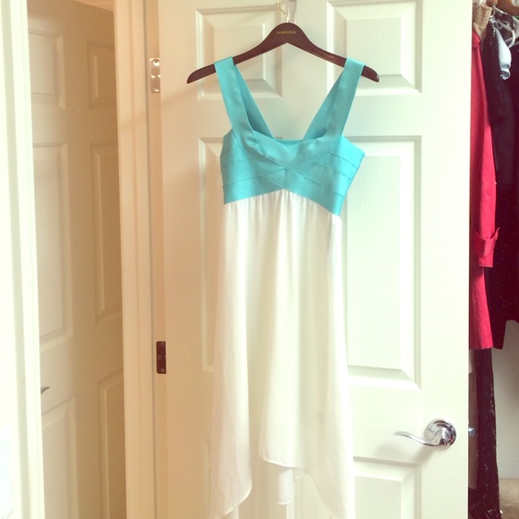 Sexy Hi-Low Teal Dress Size M