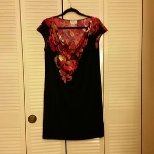 Black dress with flowers