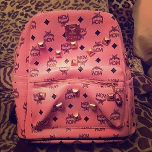 MCM WOMENS PINK BACKPACK