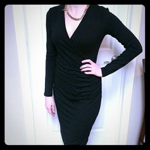 Banana Republic black long sleeve dress