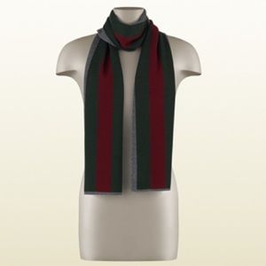 Gucci Signature Grey Knit Scarf