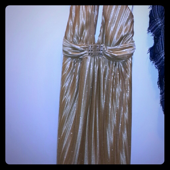 ☆FINAL REDUCTION! ☆  gold sparkle cocktail dress - Picture 1 of 3