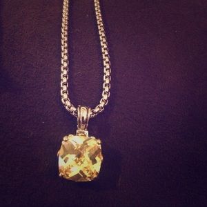 Fashion jewelry yellow diamond necklace