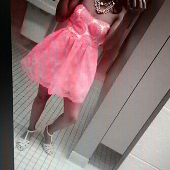 Pink mini dress worn One time! GREAT CONDITION