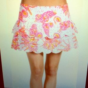 Lilly Pulitzer skirt: resort white "conched out"