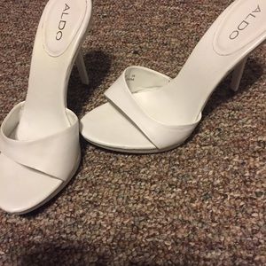 White ALDO heels