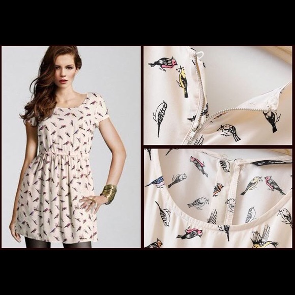 H&M bird print dress