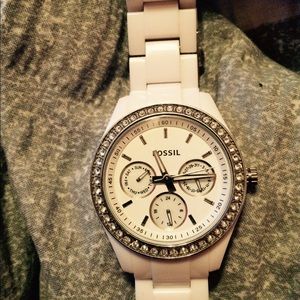 Fossil White Watch