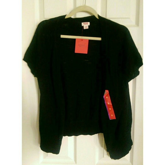 Short Sleeve Black Cardigan