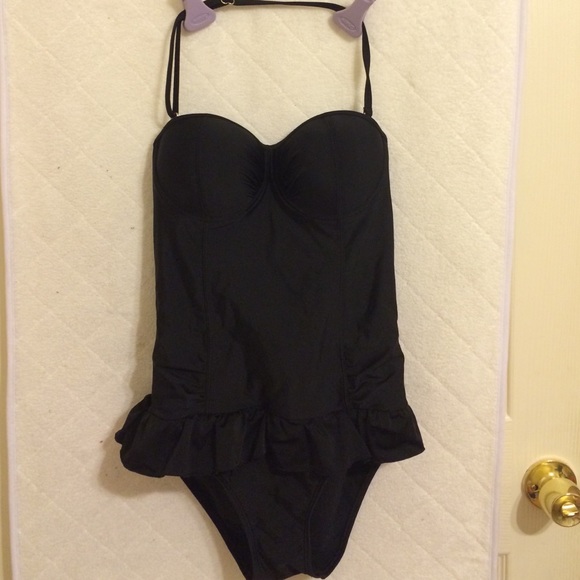 One piece black swimsuit