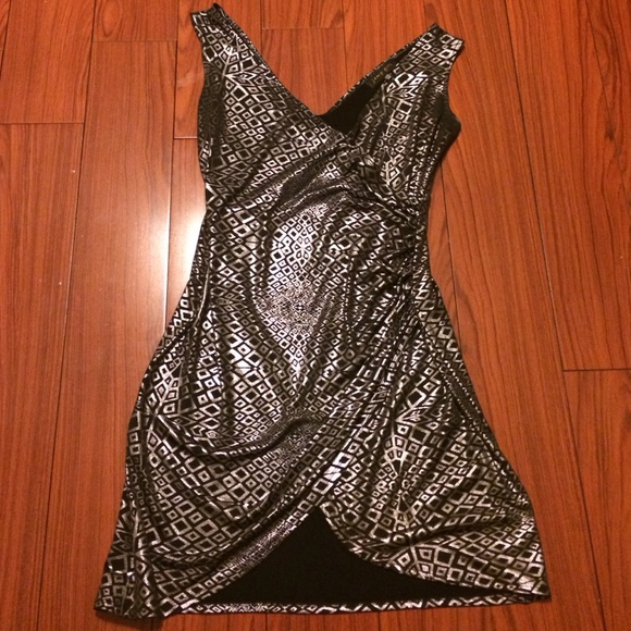 Sliver and black dress