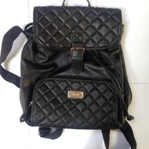 Black leather Nine West backpack