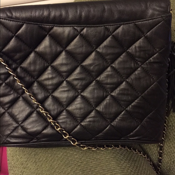 Vintage Chanel lamb skin. From the 80s. Authentic - Picture 4 of 4