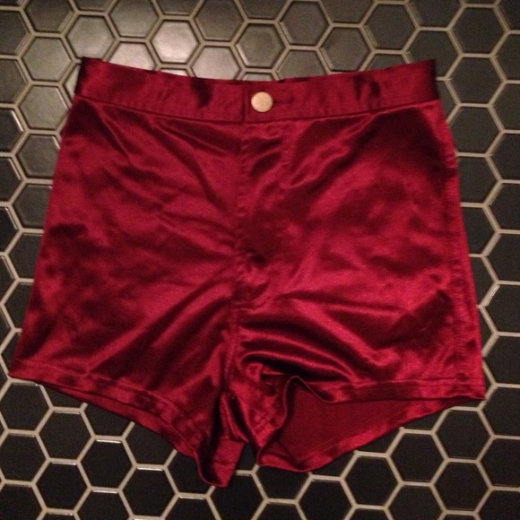 high waisted black and maroon disco shorts bundle