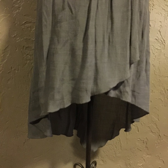 Teeze Me mint green gray handkerchief style dress - Picture 3 of 4