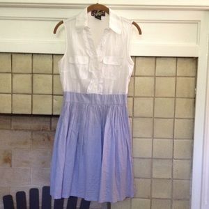 Blue and white dress