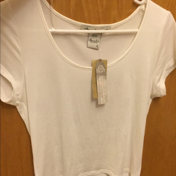 NWT simple white crop top