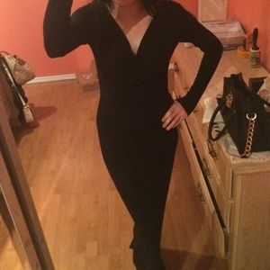 Asos cotton maxi dress long sleeve