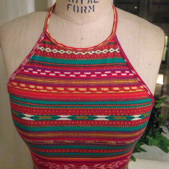 Colorful striped halter top - Picture 2 of 3