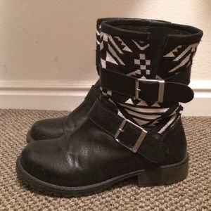 Tribal print boots