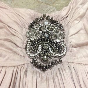 Dusty Rose Tube Top with Embellishment