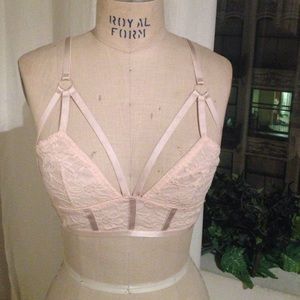 Light pink lace bralette