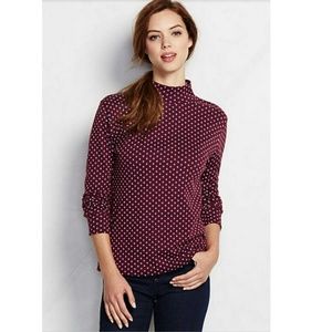 Lands End- Mock Neck Top (NWT) size S,M